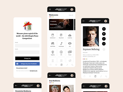 Chopin Competition Warsaw - mobile design