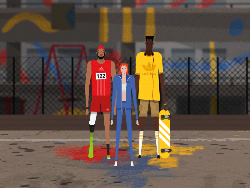 Adidas 'Know Hope' Campaign adidas animation blue football illustration london motion graphics nike red running skateboarding yellow