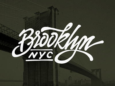 Brooklyn, NYC brush hand lettering ipad lettering pencil type