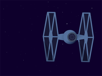 Star Wars - Tie Fighter 2d animation design fighter gif laser loop ship space star tie wars
