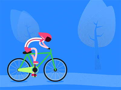 Cycling Around animation bicycle blue character cycle design graphic illustration loop motion walk