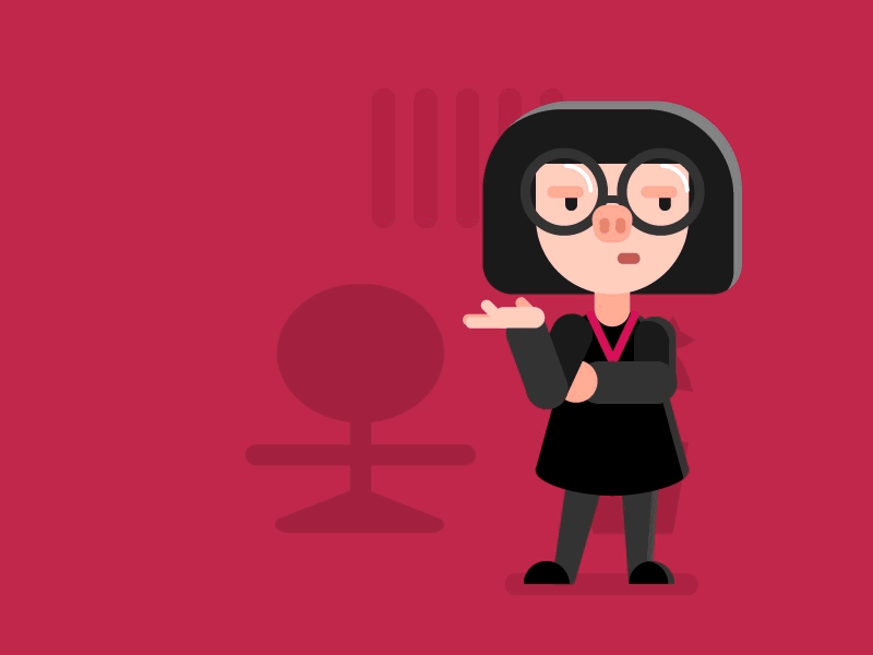 No capes! 2 animate character design disney edna incredibles mode motion parallax red vector