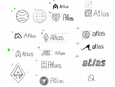 Atlas logo sketches / exploration atlas atlashome brand branding design exploration logo sketches