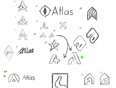 Atlas logo exploration/ sketches atlas atlashome branding exploration logo sketches