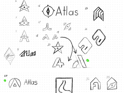 Atlas logo exploration/ sketches