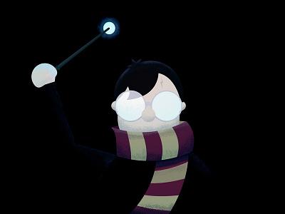 Lumos! harry potter illustration vector