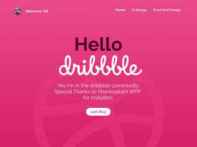 Hello Dribbble design hello dribbble ui ux vector