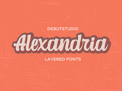 Alexandria Script - Layered Fonts bold fonts layered fonts retro script urban vintage