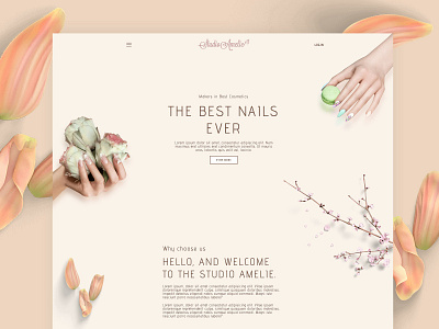 Nail Studio Redesign cosmetics flower redesign user interface