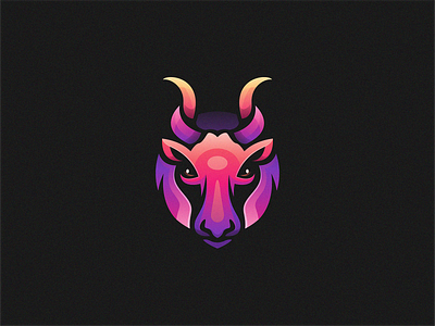 Goat Logo animal branding colorful design faces goat gradient head icon identity logo mark modern simple style symbol trendy