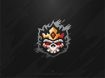 KingSkull™ branding crown design faces illustration king leader logo mark modern skull symbol