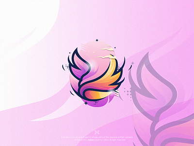 Purple Bird branding design icon illustration modern simple symbol