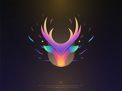 Deer - Colorful animal branding character colorful deer gradient illustration symbol wildlife