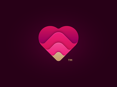 Love hearth icon logos love pink symbols