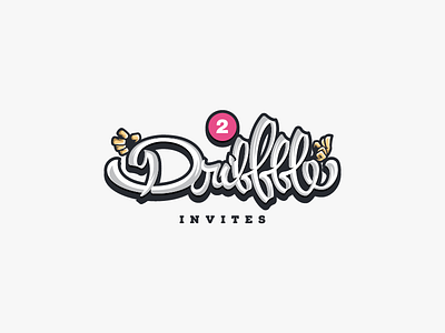 Dribbble Invites abstract balls dribbble invitations invites letter lettering logotype players two written