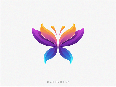 Betterfly animal animal logo branding butterfly design flat fullcolor gradient icon identity logo mark modern simple symbol