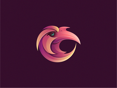 Indian grey hornbill animal branding design icon identity logo mark modern simple symbol