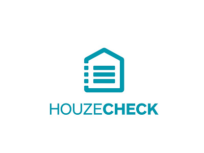 Houzecheck check design estate graphic house logo minimalist real