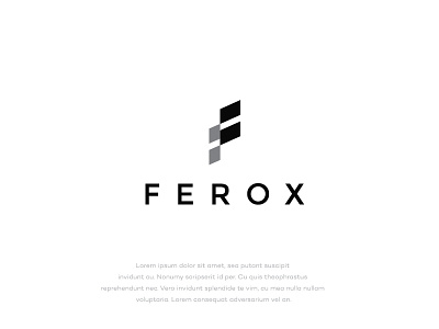 Ferox clever creative design ecoomerce f graphic logo minimal online simple