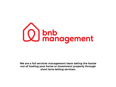 BNB Management airbnb design dribbble graphic house illustration lettering logo management minimal modern simple