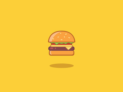 Hamburger Illustration food graphic design hamburger illustration logo vector