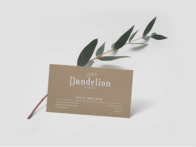 Dandelion Florist Business Card branding branding design business card graphic design graphic design brand identity branding identity card identity design