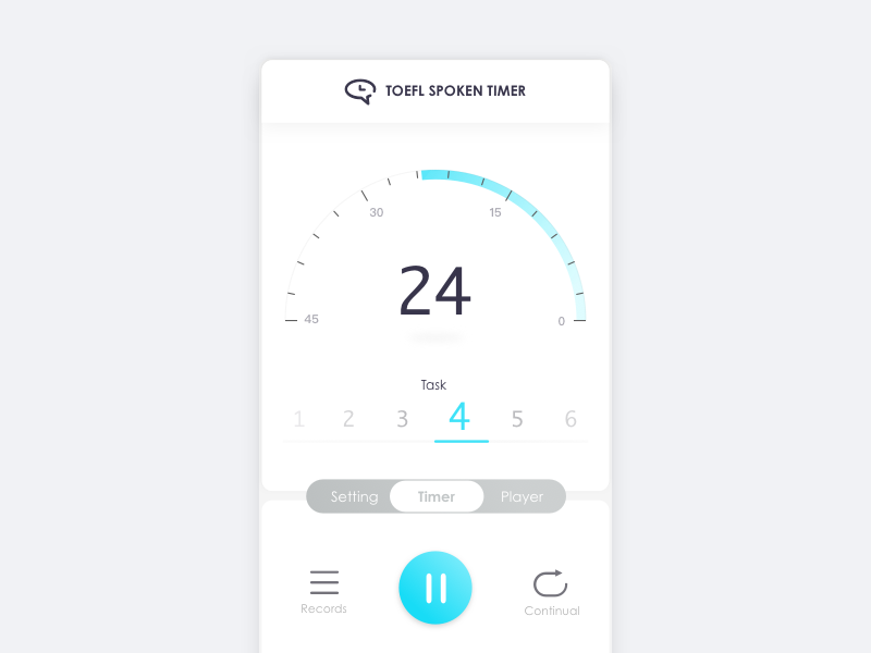 Daily UI #014 Countdown Timer toefl timer daily ui ui ux