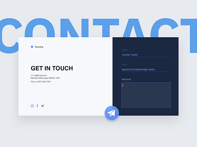 Daily UI #028 Contact Us contact daily ui email social media ui ux