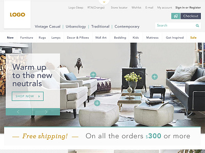 Furniture Ecommerce - Fresh & Crispy Concept crispy design ecommerce fresh furniture online shopping online store ui user interface design ux website