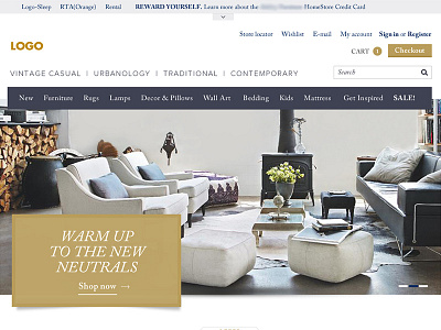 Furniture Ecommerce - Elegant & Modern Concept design ecommerce elegant furniture modern online shopping online store ui user interface design ux website