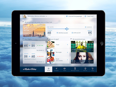 Alaska Airlines: Customer iOS airlines alaska dashboard flight ipad track ui ux