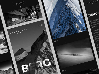 Mobile webdesign "Berg + Luft" mobile design mobile ui photographer uiux