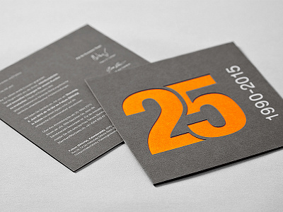 Ecosens – Invitation Card 25 anniversary arjowiggins design element exclusive hot foiling invitation laminating laser cutting pop set orange premium swiss