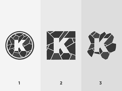 Shape directions Von Känel Bau branding gilroy identity k letter logo monogram mosaic shape type typography