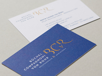Business Cards BCvR business card corporate design duplex embossing exclusive foil stamping swiss