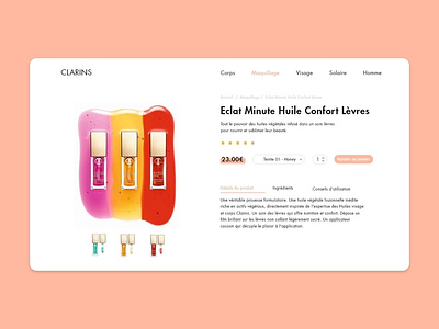 Clarins - Redesign branding design ui ux web website