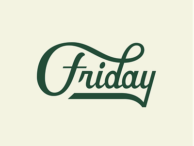 FRIDAY :) friday hand drawn lettering lettering design script script typeface scriptlettering text typography