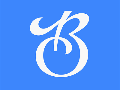 B is for Blue graphic design hand drawn illustration letterform lettering lettering art lettering design lettering logo logo design script logo script wordmark typography vector wordmark
