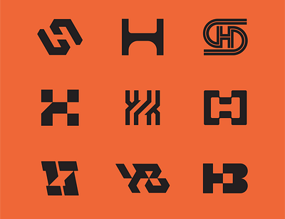 H Explorations branding concept coporate identity graphic design h icon industrial industrialdesign logo logo concept logo design monogram monogram design retro logos vector