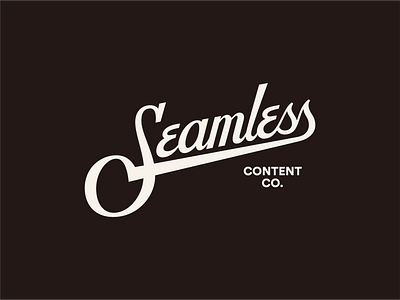 Seamless Content Co. brand identity branding freelance graphic design hand drawn lettering logo logo design script script lettering script wordmark typography vector wordmark design