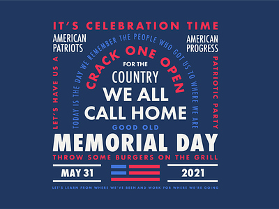 Memorial Day america american flag design designer freelance designer futura goodwin studio graphicdesign logo design memorial day type art type layout typography usa