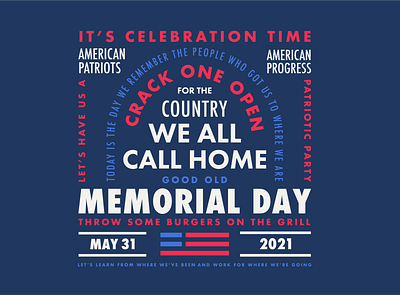 Memorial Day america american flag design designer freelance designer futura goodwin studio graphicdesign logo design memorial day type art type layout typography usa