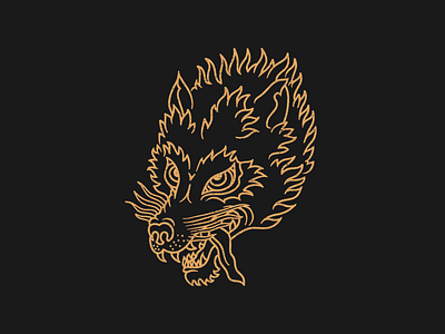 Wolfey clothing logo concept graphic design hand drawn illustration