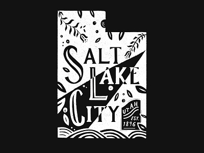 Salt Lake City concept design graphic design hand crafted hand drawn illustration illustration logo original art salt lake city utah