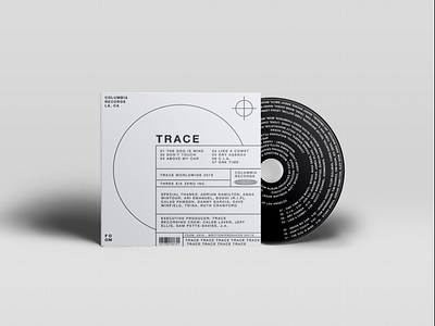 TRACE - Album Cover album cover concept graphic designer music packaging typography