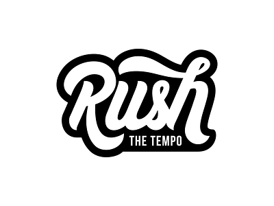 Rush the tempo calligraphy letter lettering logo mark print rush tempo typeface typography