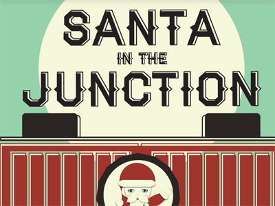 Santa in The Junction holiday poster poster santa