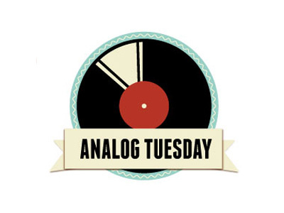 Analog Tuesday Logo analog branding logo record