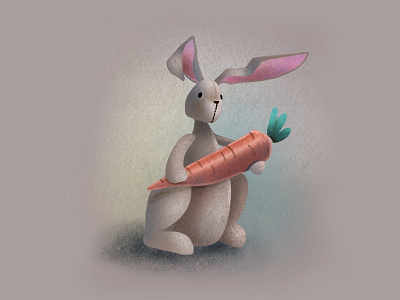 Some Bunny Loves Carrots bunny drawing illustration procreate rabbit sketch