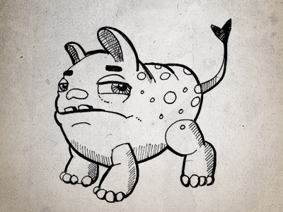 Dino-Rat Jellybean animal drawing sketch